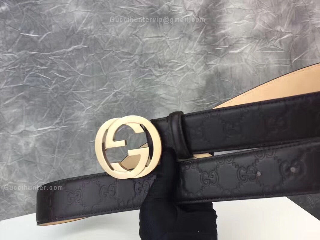 Gucci Signature Leather Belt Black 40mm